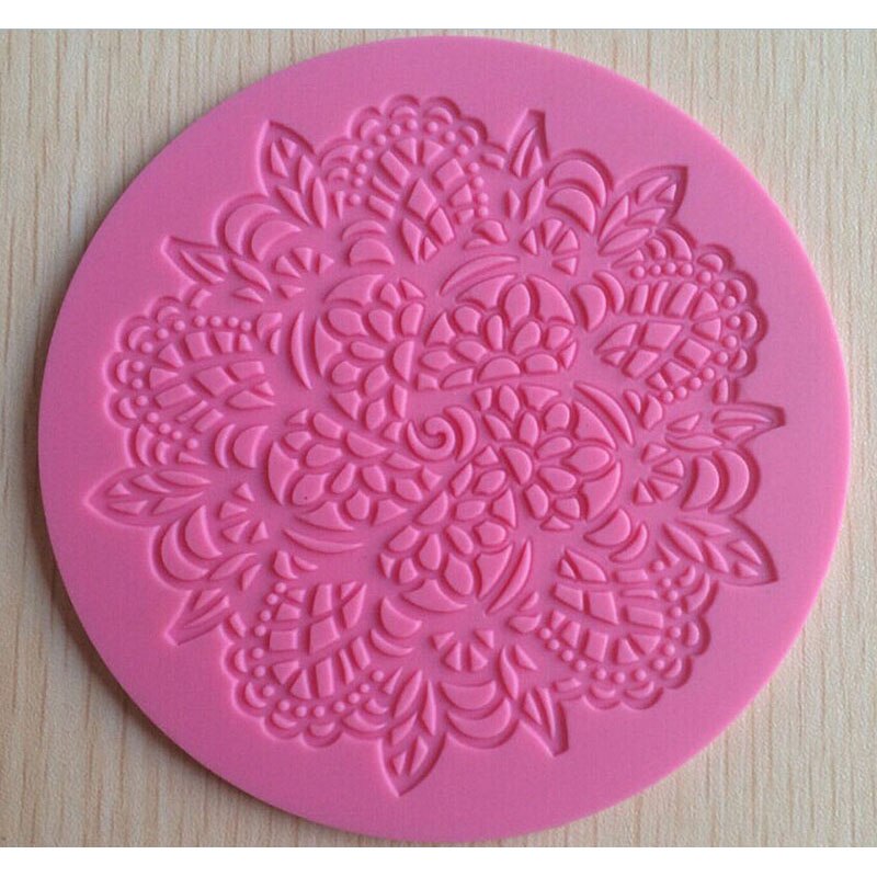 1 ks okrúhla korunka v tvare torty silikónová podložka sugarcraft fondán nástroje na zdobenie torty kuchynské pečenie silikónové formičky na čipky