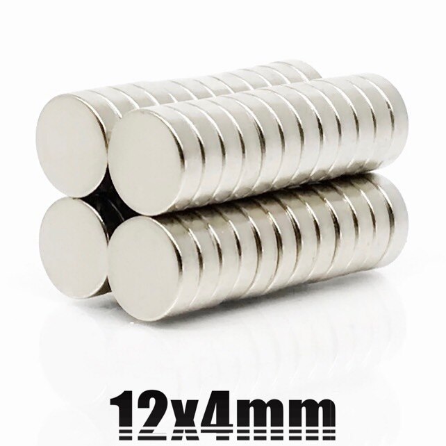 100pcsN35round magnet12x1 12x1.5 12x2 12x3 12x4 12x5 12x5 12x6permanent neodymium magnet ndfeb super strong powerful magnets12X1: 12x4(100Pcs)