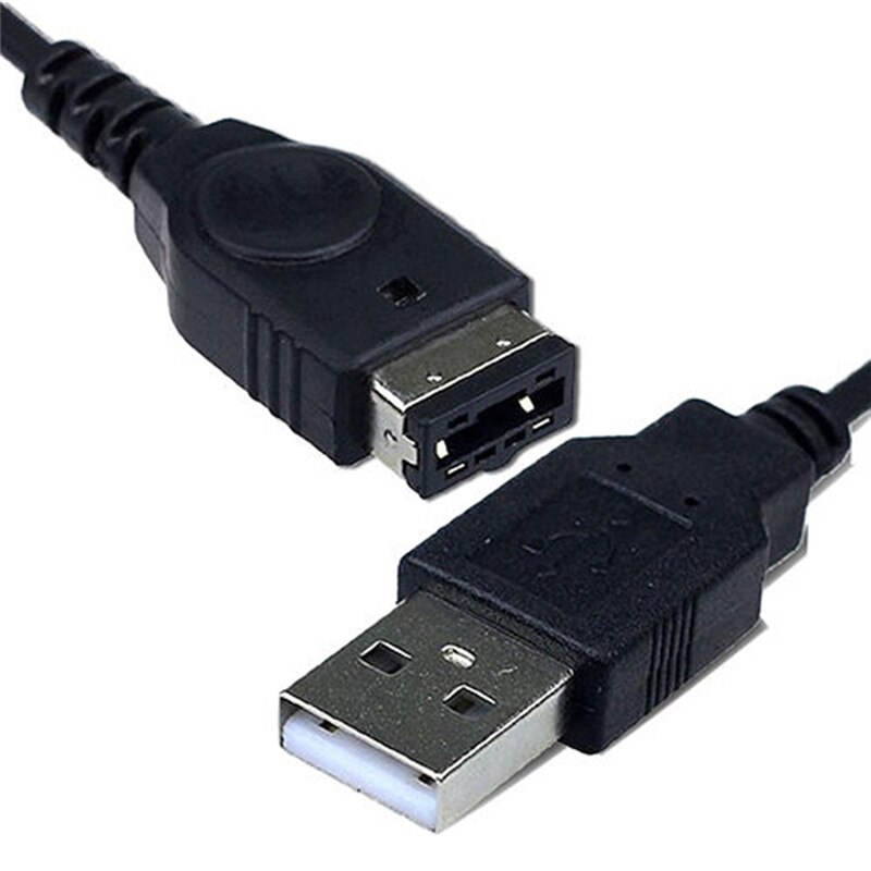 1 ud. Cable cargador de Cable de carga USB negro Advance para/SP/GBA/GameBoy/NS/DS