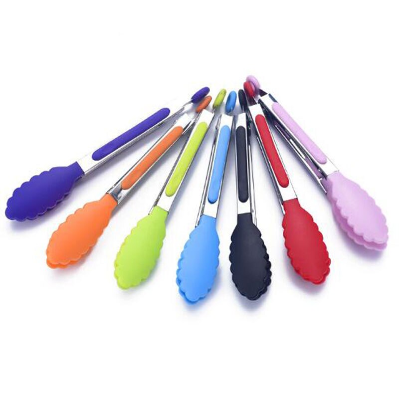 1Pc 20cm Siliconen Voedsel Clip Multifunctionele Gel Klem Keuken Tang Dessert Clip Broodrooster Tang voor Koken Bakken Barbecue tool