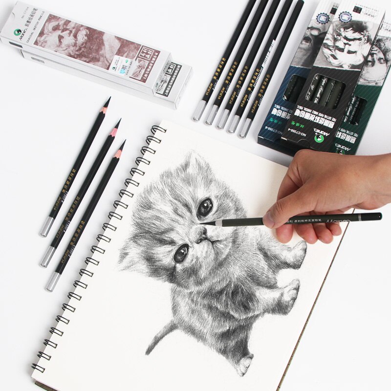 C7300 # Tekening Potlood Set Houten Professionele Kunst Levert Harde/Medium/Zachte Schets Houtskool Potloden Art Schilderen Briefpapier