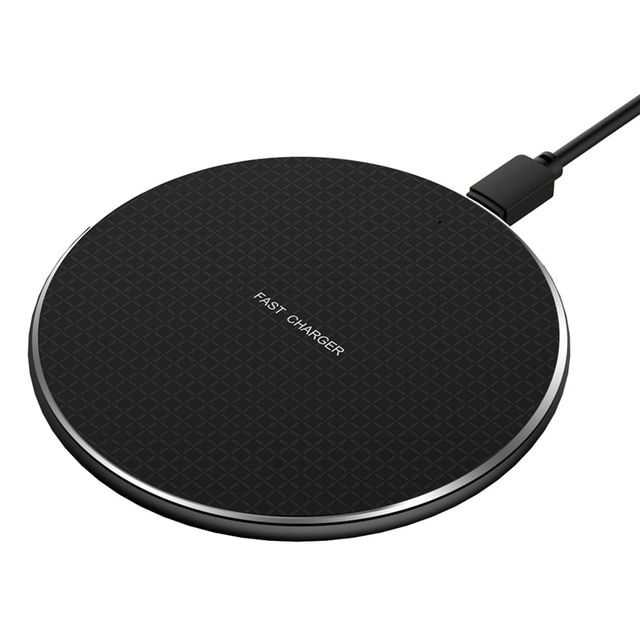 15W 10W Qi Wireless Charger For All mobile phones with wireless charging function Induction Fast Wireless Charging Dock Pad: 10W Black