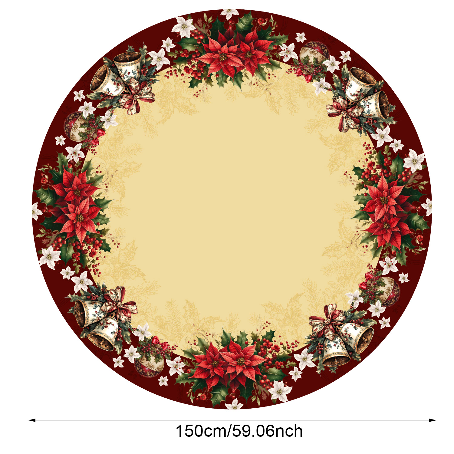 Rød juleblomstduk julepynt til hjemmet jul navidad år spisebordduk: Rød
