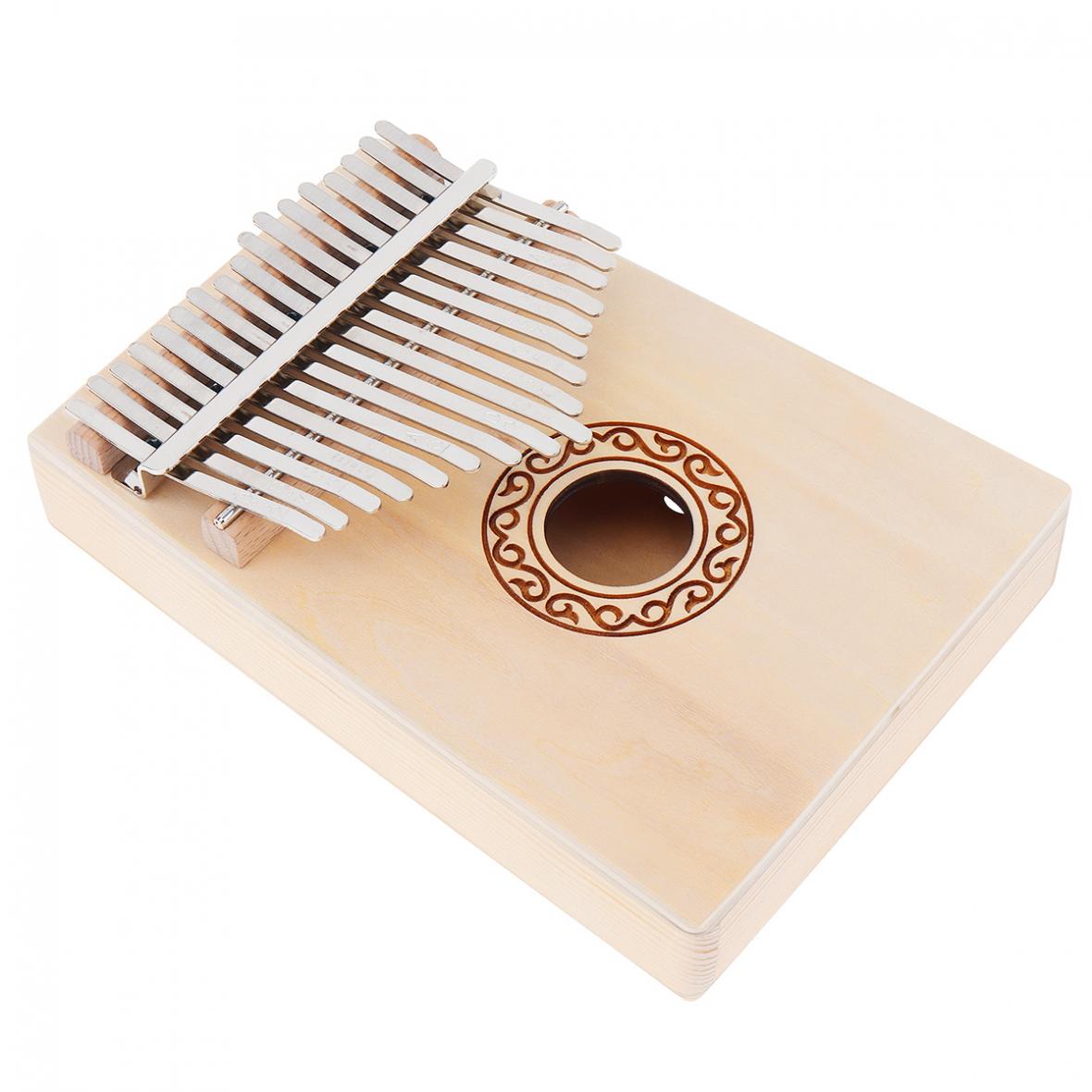 Piano de pulgar de madera de abeto Kalimba de 17 teclas Mbira con martillo de afinación instrumento Musical caja de música la mejor y precio
