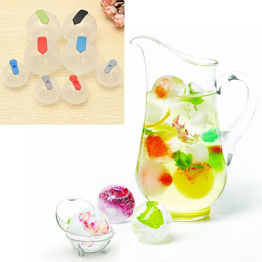 4 pièces 3.5/5cm en plastique glaçon boule brique fabricant plateau rond moule glace moule barre bricolage outils de refroidissement recherche chaude