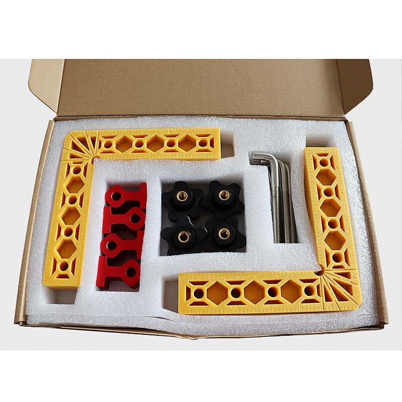 2 Sets 90 Degrees L-Shaped Auxiliary Fixture Splicing Board Positioning Panel Fixed Clip Carpenter Square Ruler Woodworking Tool