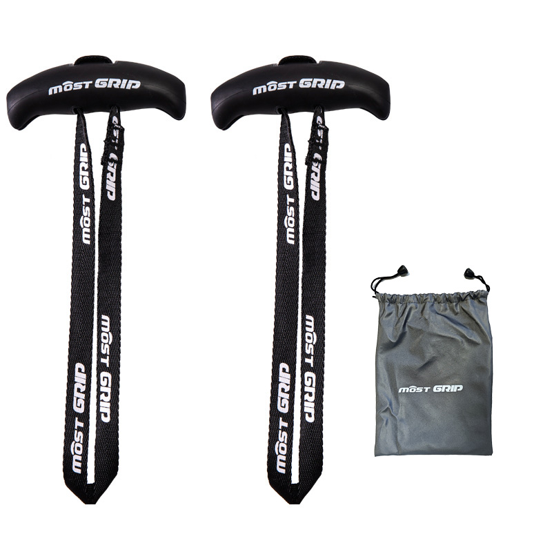 2 pc pull-up-grepp gym fitnesshandtag grepp kraftigt kabelmaskinhandtag multifunktionellt gymutrustning för träning: Svart
