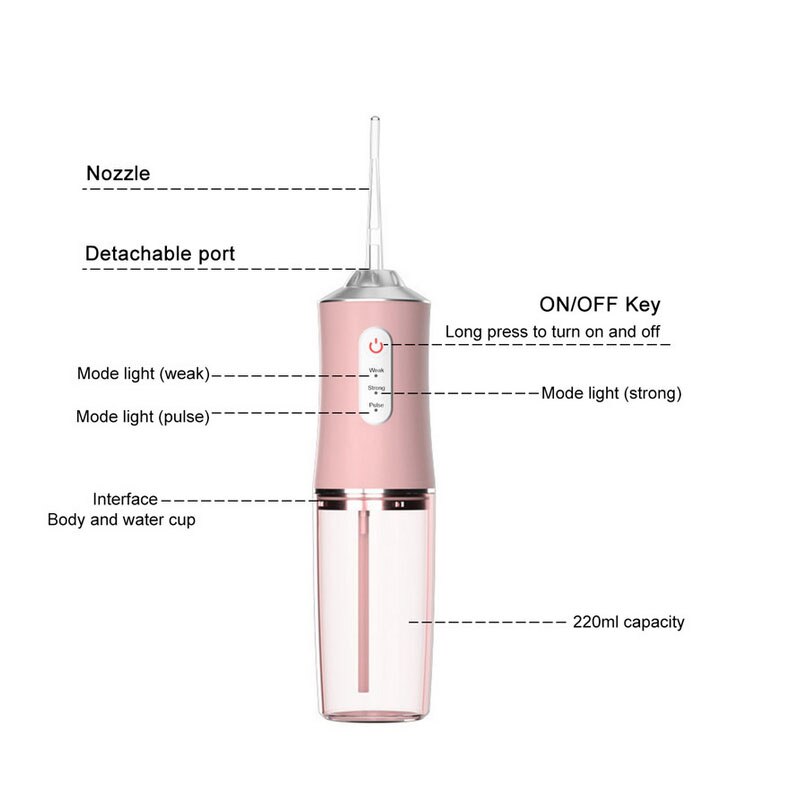 Portable Dental Teeth Cleaner Waterproof Oral Irrigator USB Rechargeable waterpick teeth cleaner Water Floss