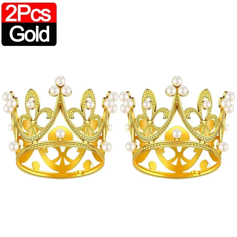 20/1 stk mini krone kakedekorasjon perle tiara måke sølv kroner kaketopper til låve hårpynt bryllup bursdagsfest