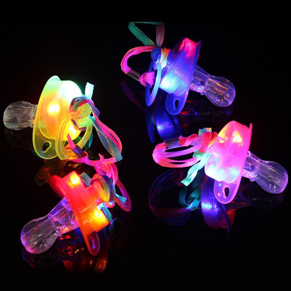 Chupete de luz LED juguetes colorido luminoso para niños y niñas, silbato con acollador, juguete para , 1 unidad