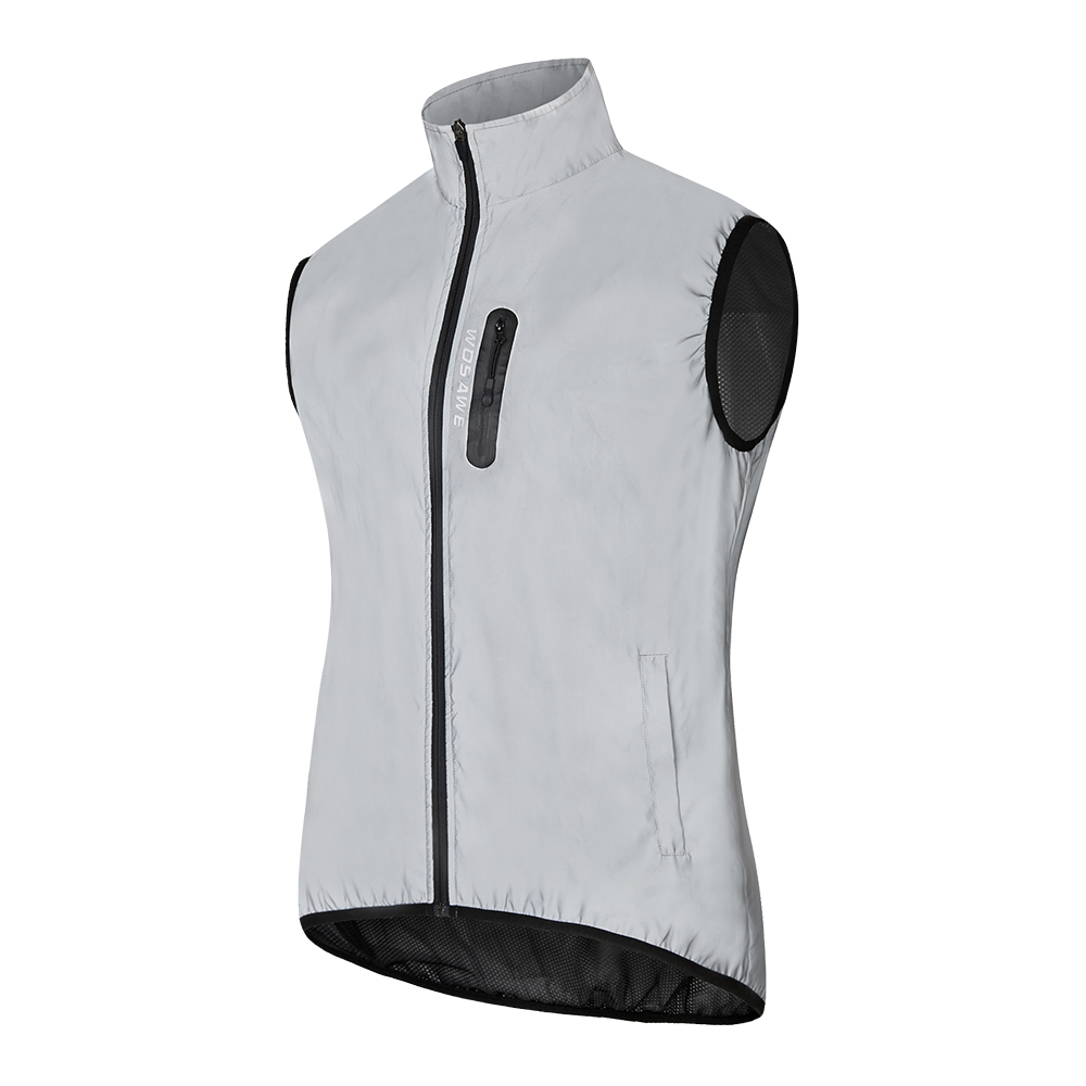 WOSAWE Full Reflective Cycling Jacket Men&#39;s Coat Spring Autumn Bicycle Windbreaker Bike Soft Windproof Waterproof Running Jacket: BL230 / XXXL