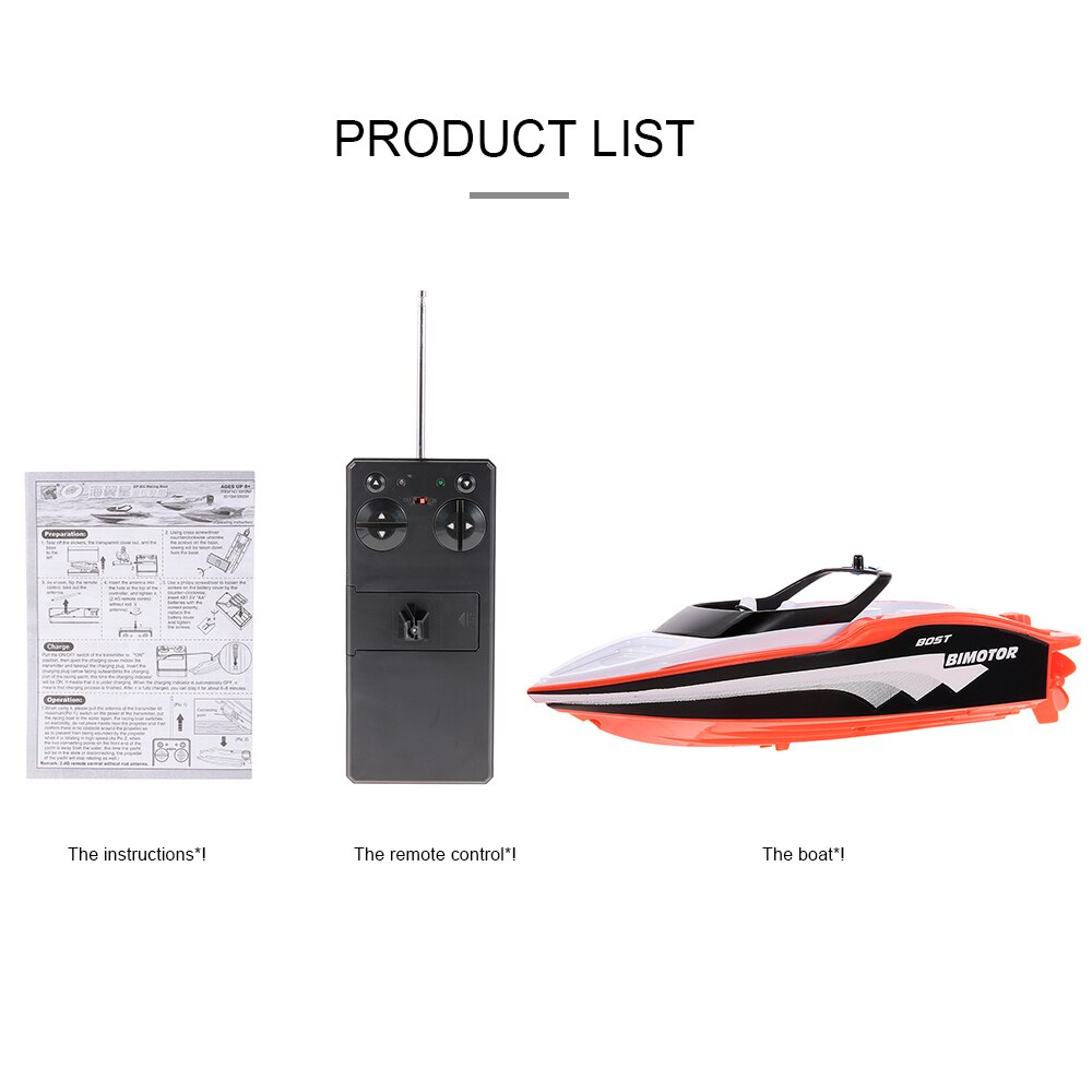 Portable Mini RC Racing Boat Strong Power Double Motor Remote Control Speedboat Rowing Escort Boat Water Children Model Toy