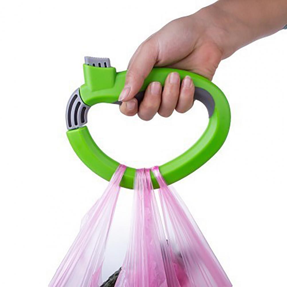 D Shaped Bag Grip Kitchen Gadget Bag Carry Handle Anti-slip Free Hands Opening and Closing Type Bag Clips