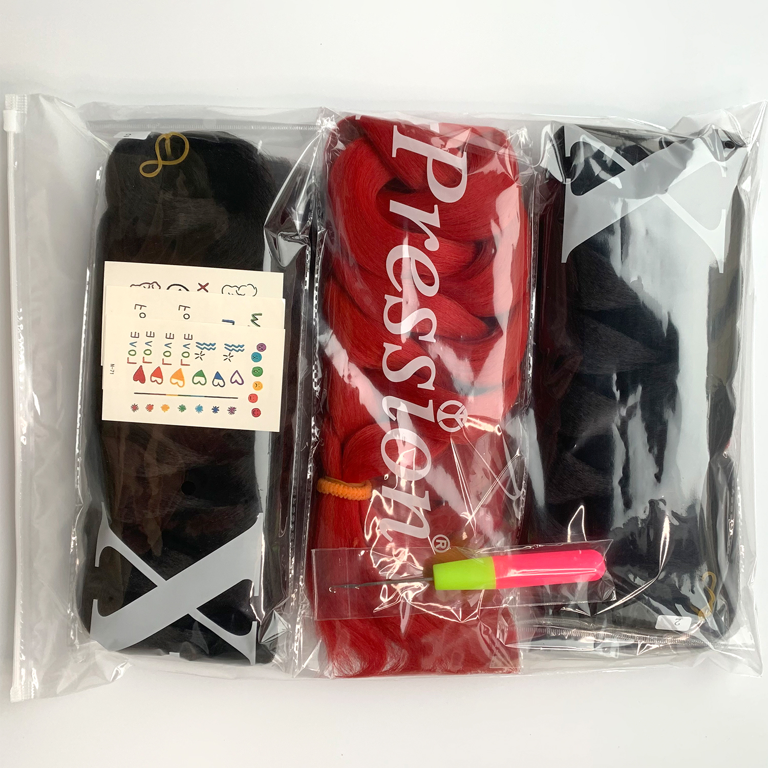 Extensiones de cabello trenzado esponjoso Xpression para mujer, trenzas Jumbo preestiradas Kanekalon, mechones de pelo sintético