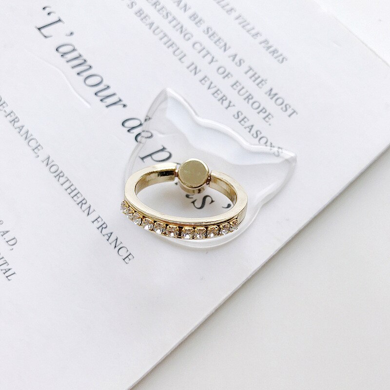 10Pcs Clear Mobiele Telefoon Strass Ring Houder Telefoon Cellulaire Ondersteuning Accessoires Telefoon Stand Socket Voor Alle Smartphone: 01