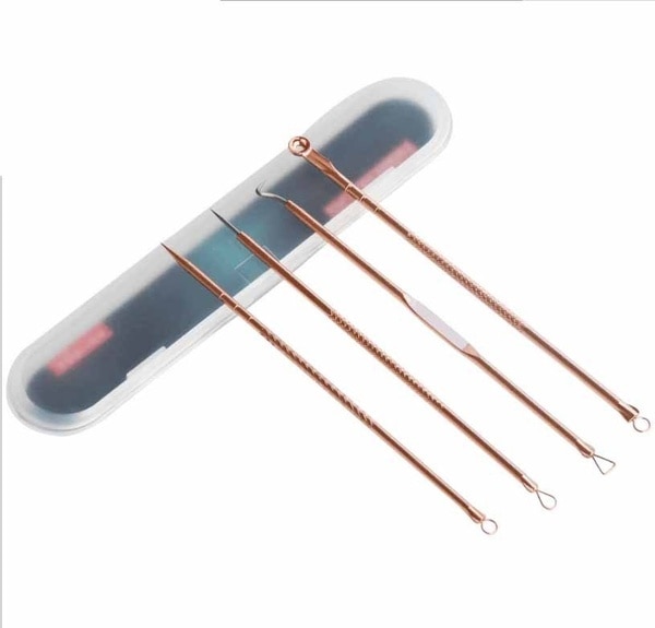 4Pcs/set Face Care Stainless Acne Needle Blackhead And Pimple Remover Comedone Acne Extractor Point Clean Black Head Remover