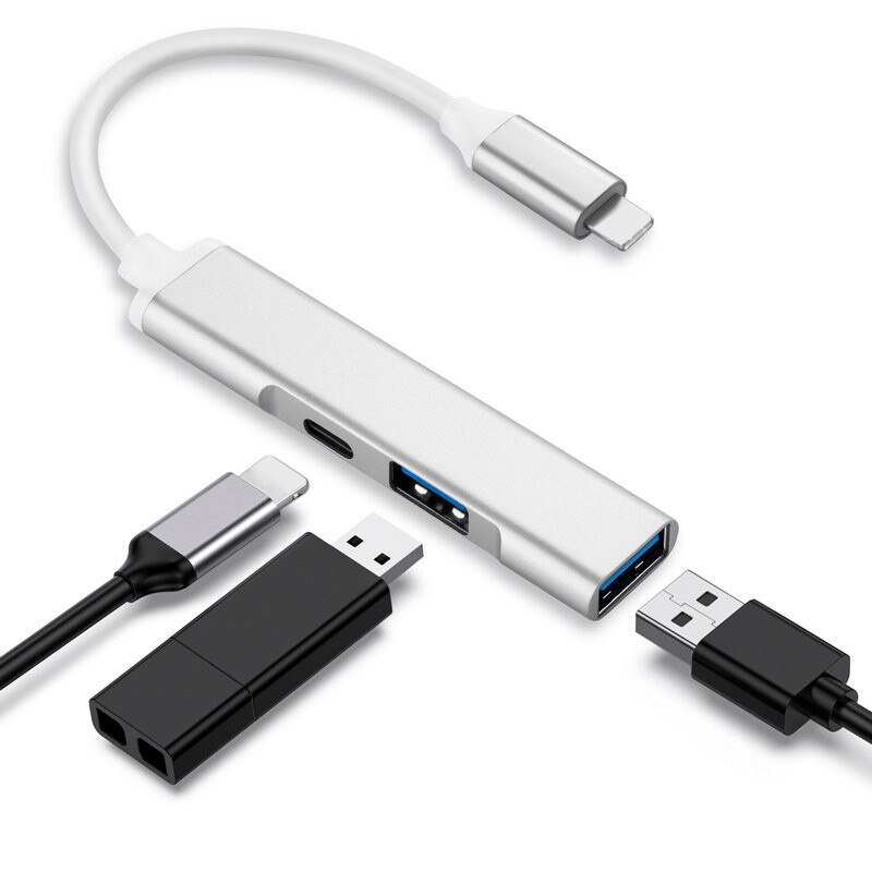 3 Poorten Usb 3.0 Hub Met Voeding Poort USB3.0 Splitter Otg Adapter Voor Macbook Imac Laptop Iphone 8 Usb 3.0 Camera Adapter