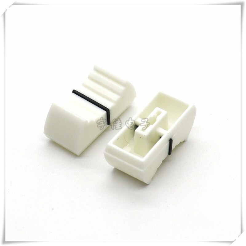 10 Piece 24*11.5*11MM straight slide potentiometer mixer push rod plastic cap console volume hat inner hole 4MM: white
