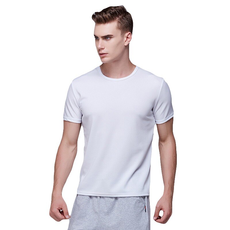 Anti-smutsvattentät män vandring fläcksäker t-shirt hydrofob andas antifouling snabbtorkande topp kortärmad
