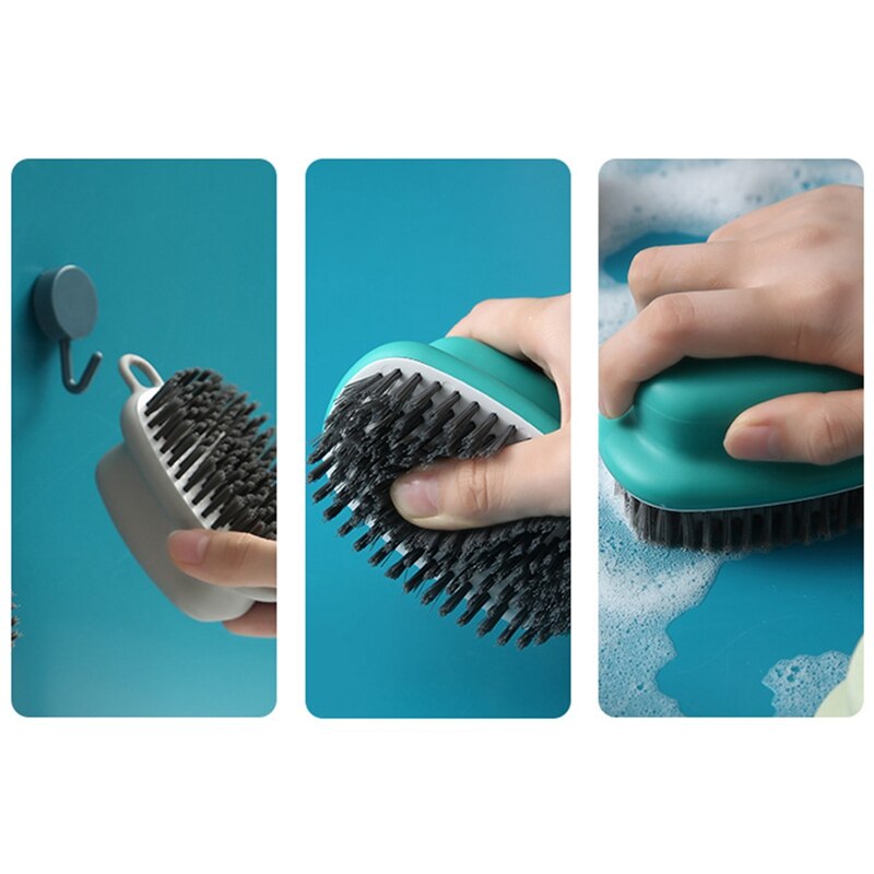 Hængelig blød børstet tøjbørste lille børste til husholdningssko vask multifunktionel rengøring dekontamineringsbørste