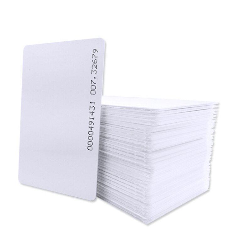 200PCS ID Thin Card TK4100 Chip Induction Card 125Khz Access Control Attendance Card PVC White RFID Key Tag Radio Frequency Card