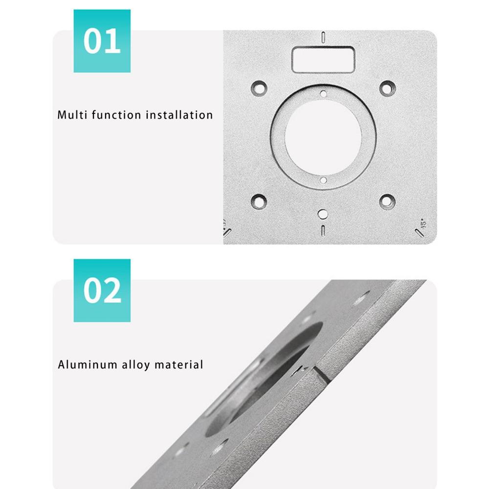 Multifunctional Aluminium Router Table Insert Plate work Bench Woodworking Machines Router Trimmer Models Engraving Machine