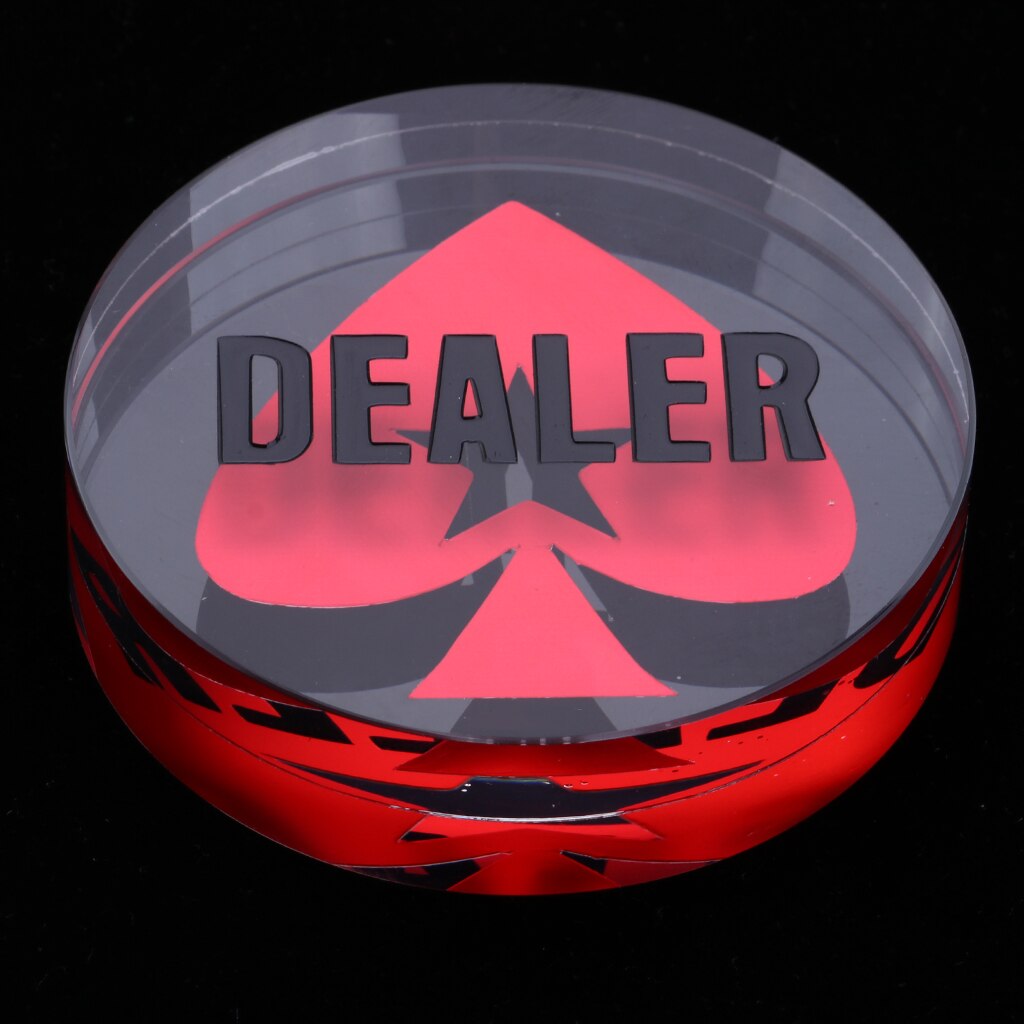 3 "kristall Dealer Button Chip Für Poker, Texas Hold'em, Glücksspiel Karte Spiele