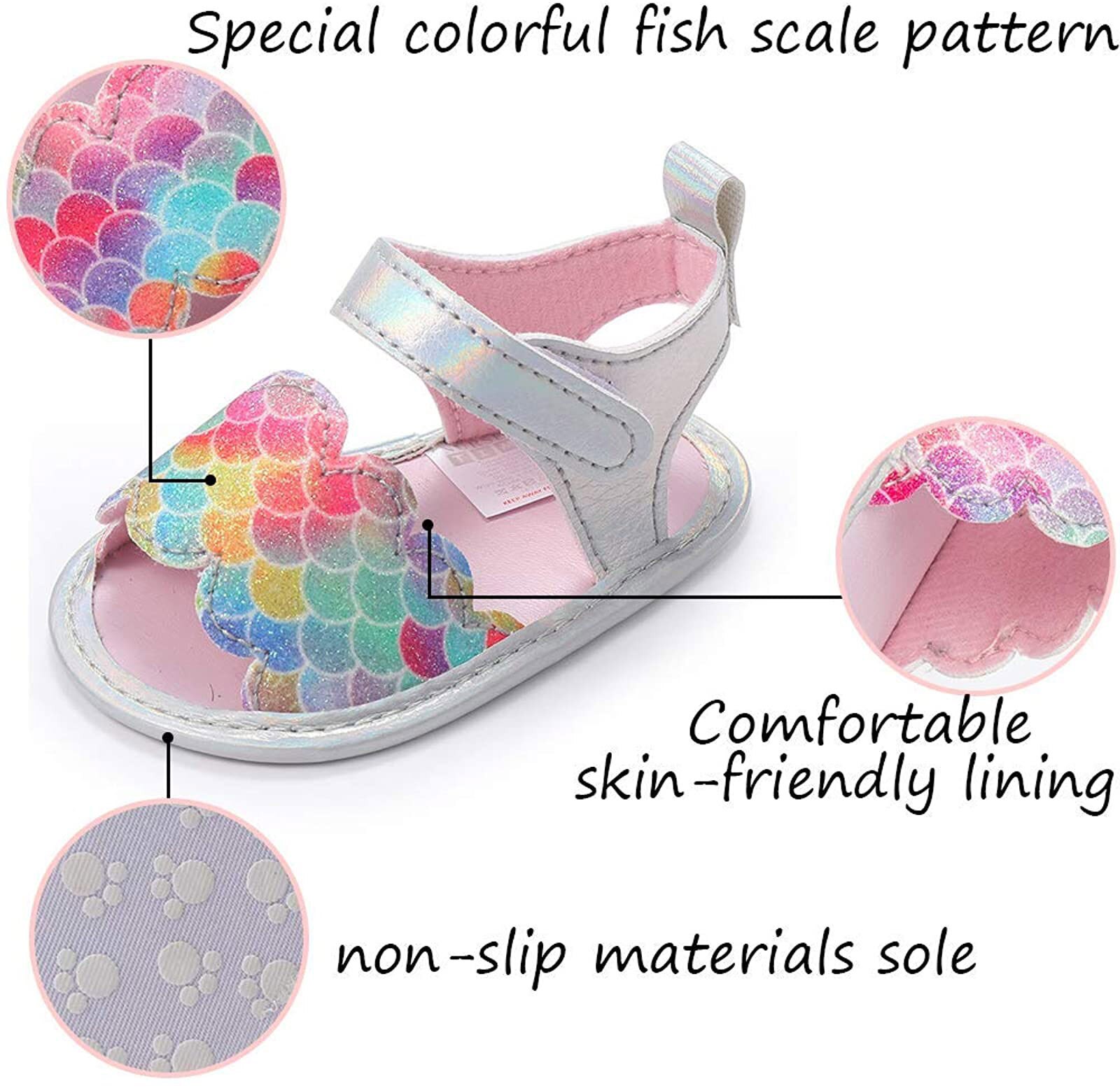 Sandales respirantes pour bébés filles et garçons, chaussures de marche plates à semelle en caoutchouc souple et antidérapante, à la , #40,