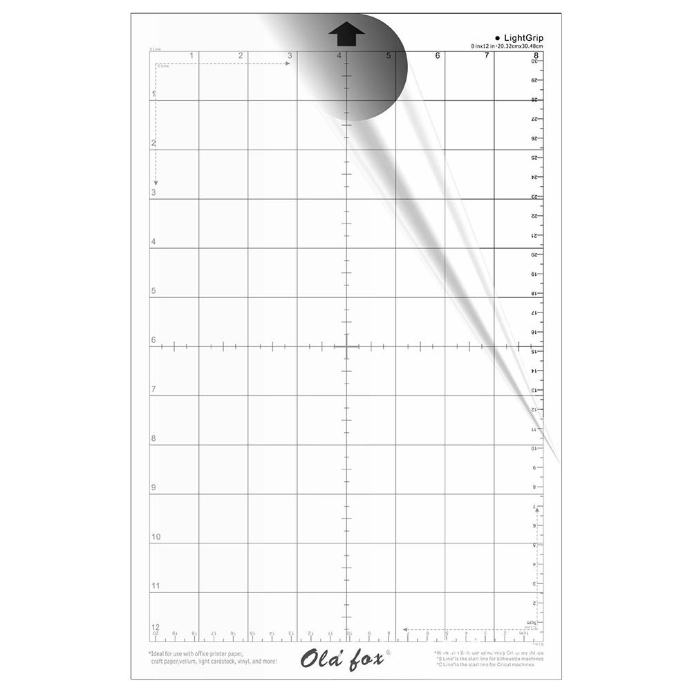 3Pcs Replacement Cutting Mat Transparent Adhesive Mat with Measuring Grid 8 by 12-Inch for Silhouette Cameo Plotter Machine