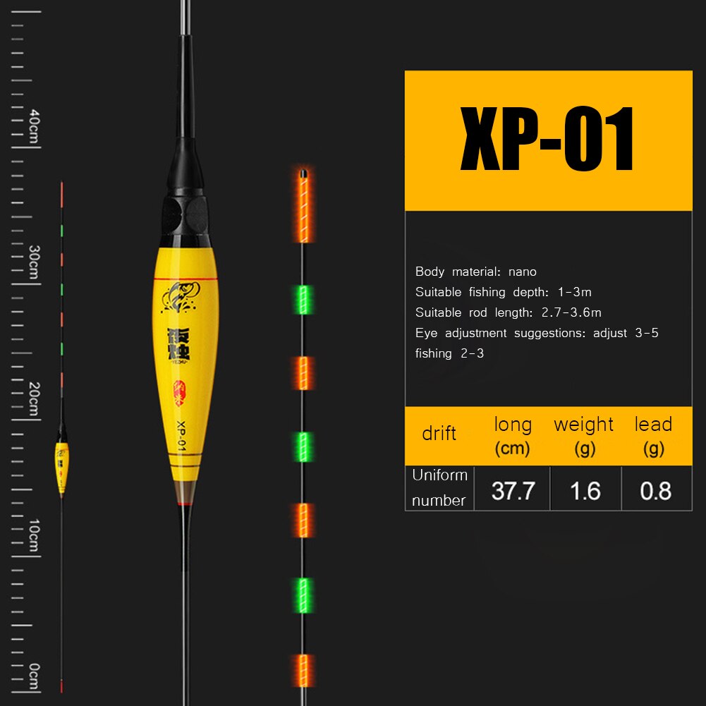 Smart Fishing Float Bite Alarm Vis Aas Nano Lichtgevende Elektrische Visdobbers Hoge Gevoeligheid Vissen Boei Bobber Karpervissen: XP 01