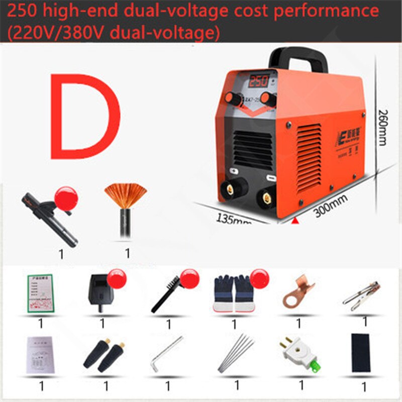 220V Household 250 Dual-purpose 380V Fully Automatic Small Dual Voltage DC Welding Machine