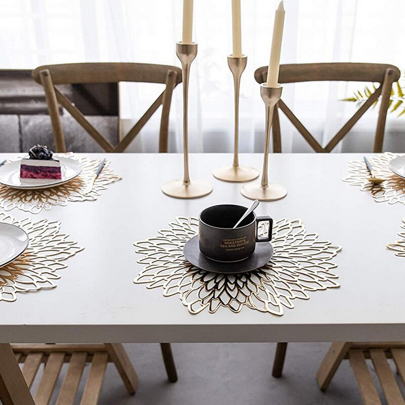 1pc pvc holle isolatie onderzetters tafelmatten voor thuis, kerst, bruiloft, hittebestendige placemat voor eettafel  #1