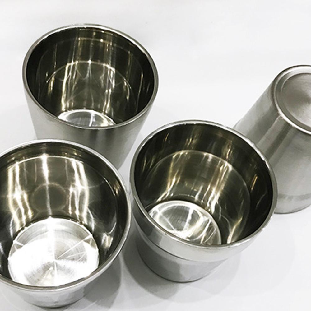 6.4oz Double-Layer Pint Cup Impact-Resistant Metal Durable Cups Stainless Steel Cups