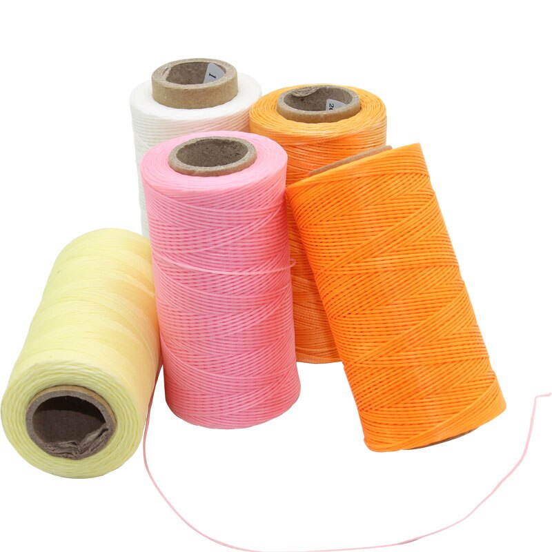 Jiwuo encerado fio 150d 1mm mão costura cabo para couro diy artesanato ferramenta 250m diy artesanato ferramentas de linha costura couro