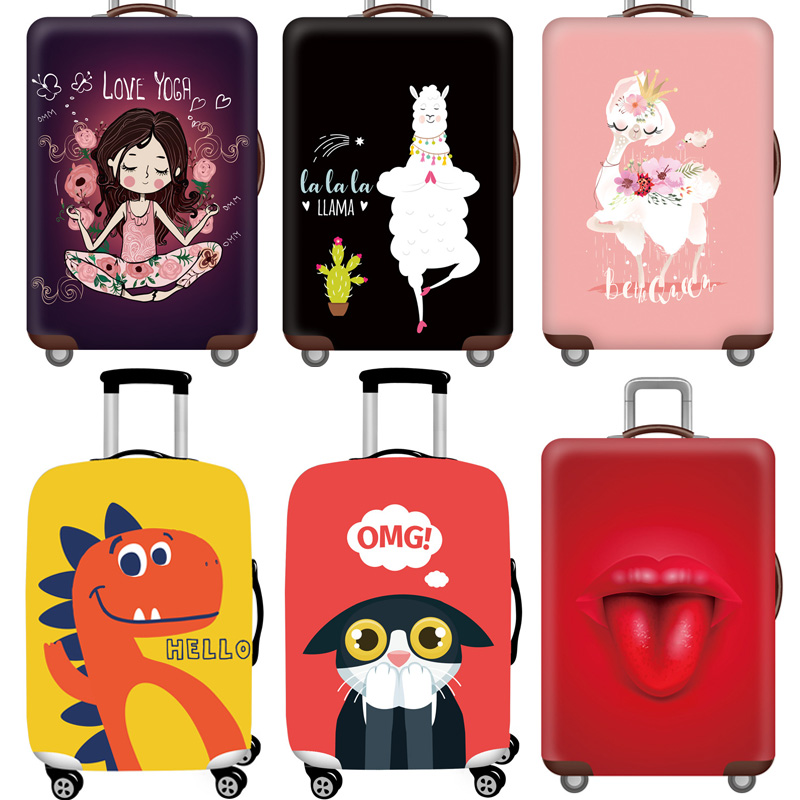 Cartoon Bagage Case Cover, Reizen Accessoires Voor 18-32 Inch Koffers, Bagage Kofferbak Elastische Beschermhoes, trolley Stofkap