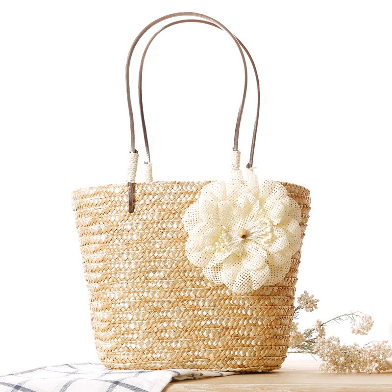 Small Hemp and Straw Woven Bag Exquisite Handbag Woven Beach Bag Photo Handbags: Beige