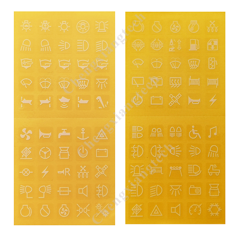 100 Clear Switch Stickers for Car Boat Instrument Rocker Push Switch Panel Decoration, Universal Led Switch Lables