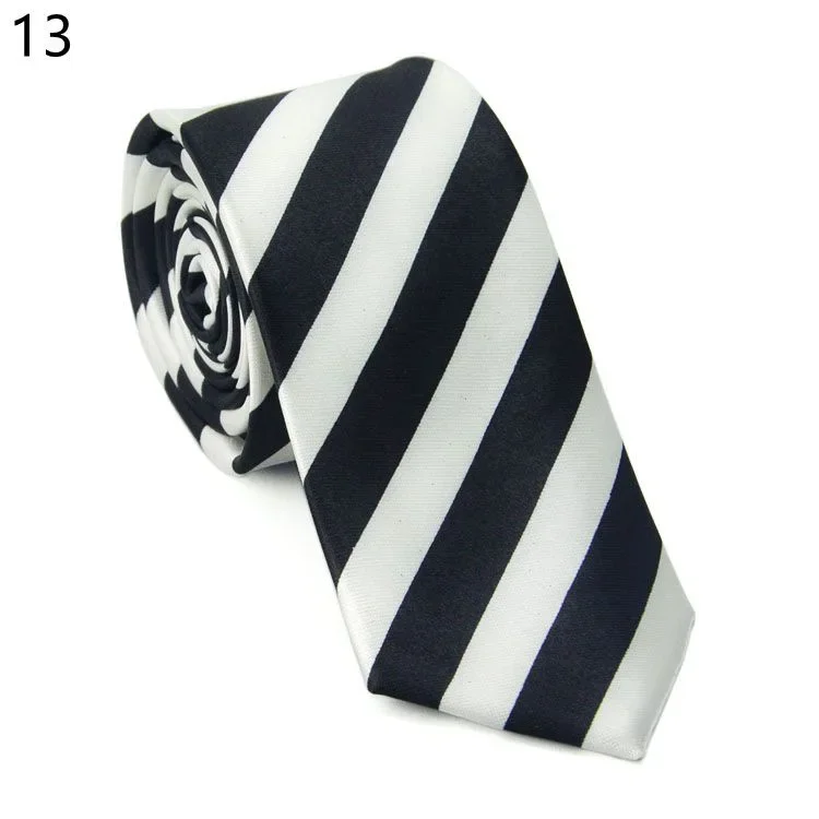 Corbata Sexy con estampado de notas de leopardo, corbatas sedosas y estrechas, delgada Corbata lisa, corbatas simples y elegantes, corbatas Unisex de ,: Plata