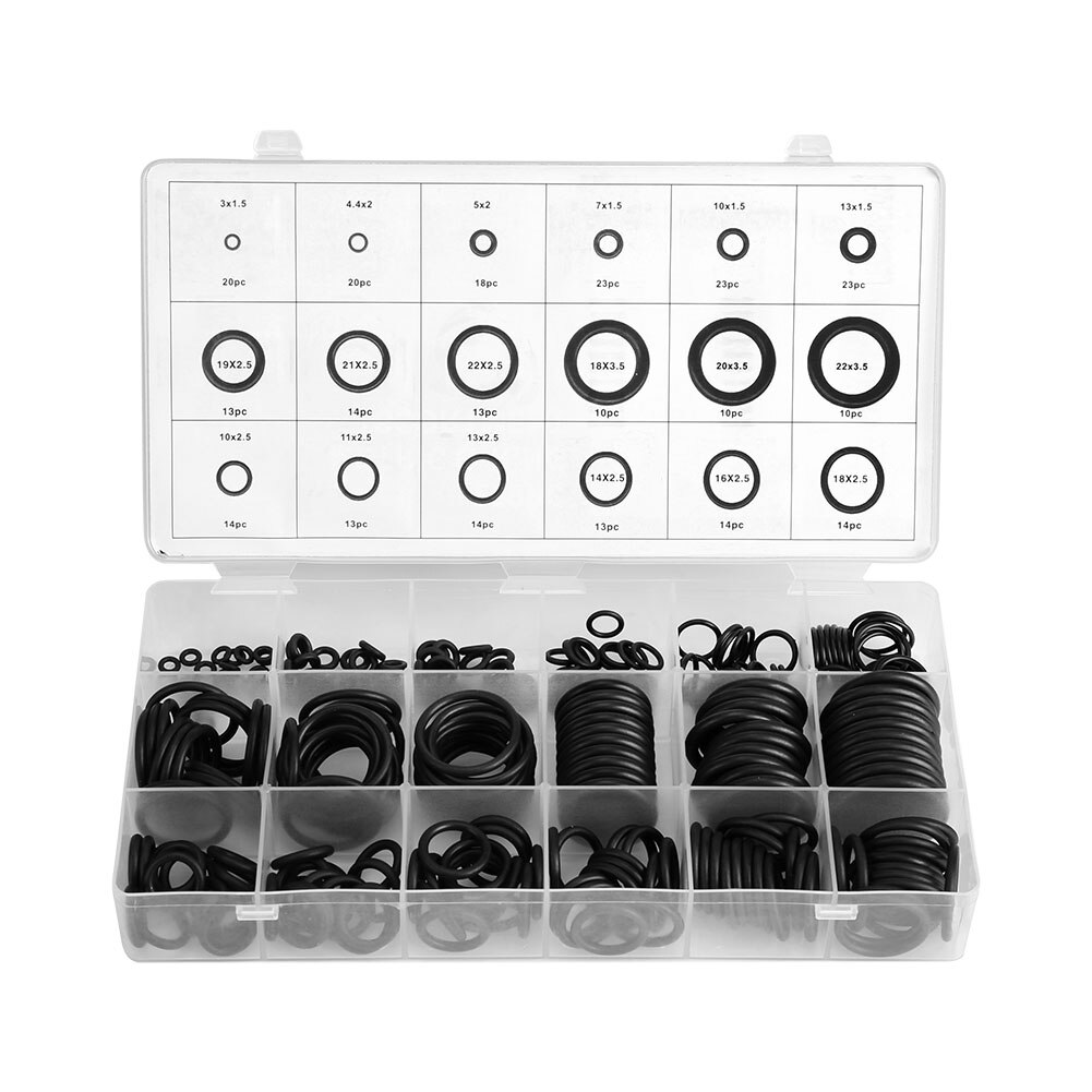 279Pcs/Kit 18 Sizes Rubber Sealing O-Ring Assortment Washer Set Hydraulic Plumbing Gaskets Seal Kit With Box