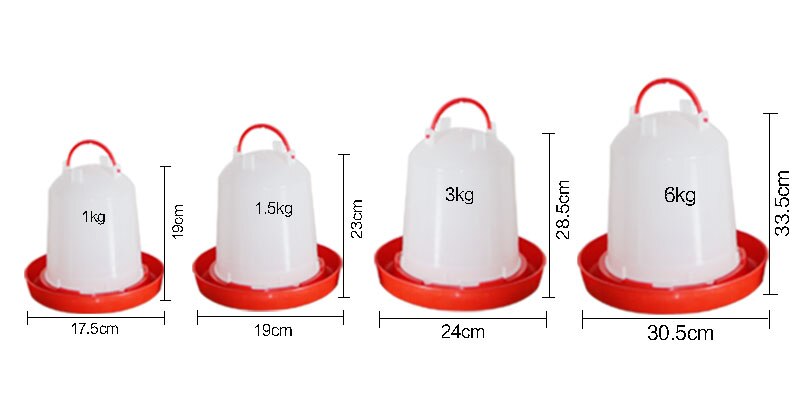 1 stuks Pluimvee Voeden Kip Water Emmer Kip Drinken Fontein Hoge Capaciteit 1.5L/6L/8L/10 L kip Waterer: 750ml