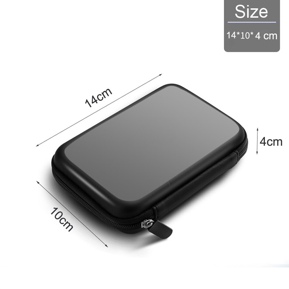Oppselve ulkoinen tallennus kova kotelo hdd ssd pussi kovalevylle virtapankki usb kaapeli laturi airpod kuuloke kuulokekotelo musta: Suuri