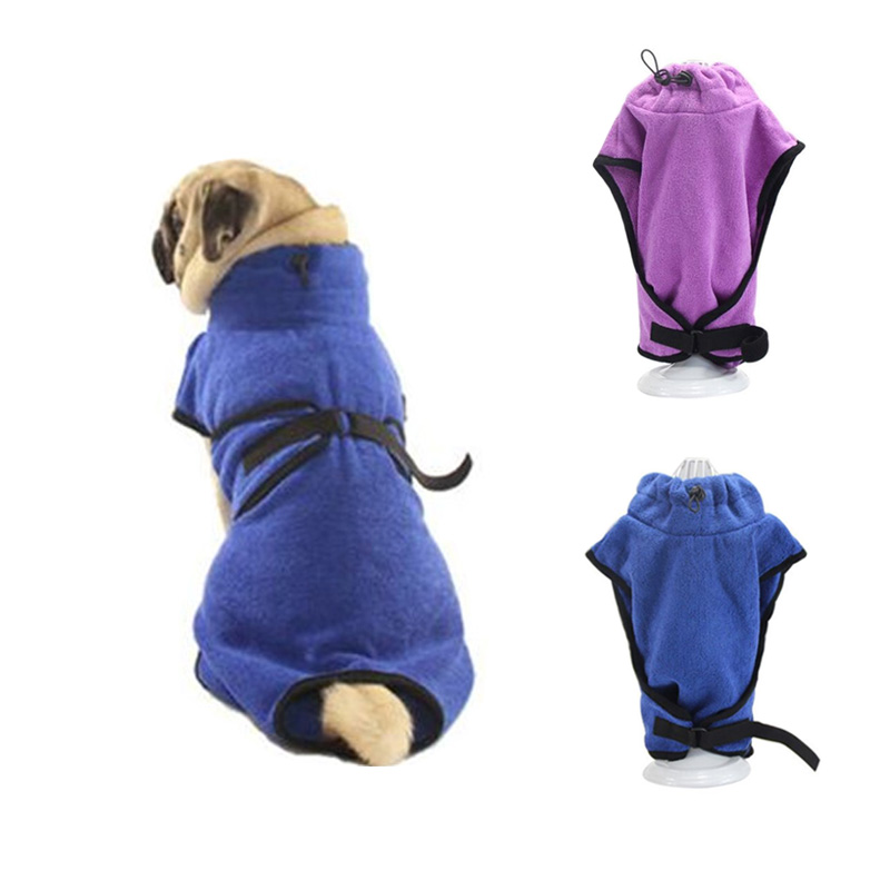 Dog Bathrobe Pet Dog Cat Bath Towel for Small Medium Large Dogs Microfiber Super Absorbent Pet Drying Towels XS-XL