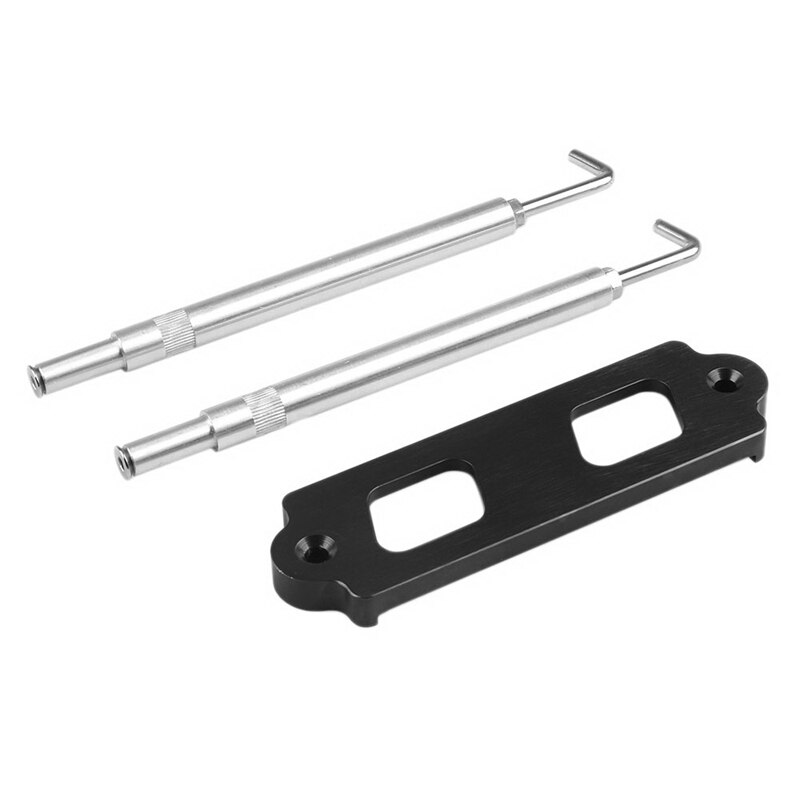 Battery Tie Down Kit Hold Down Rod with Tray Hooks for Civic/CRX S2000: Black