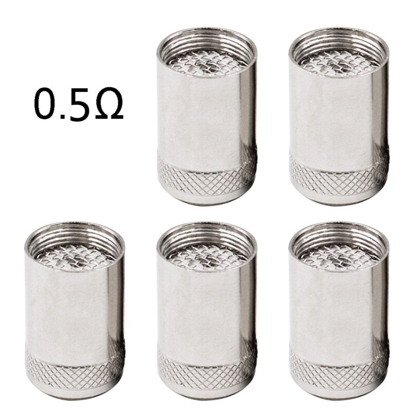 Têtes de bobine de remplacement KX4A, 5 pièces/ensemble, pour CUBIS / eGO AIO BF SS316 0.5/0.6 Ohm: 1