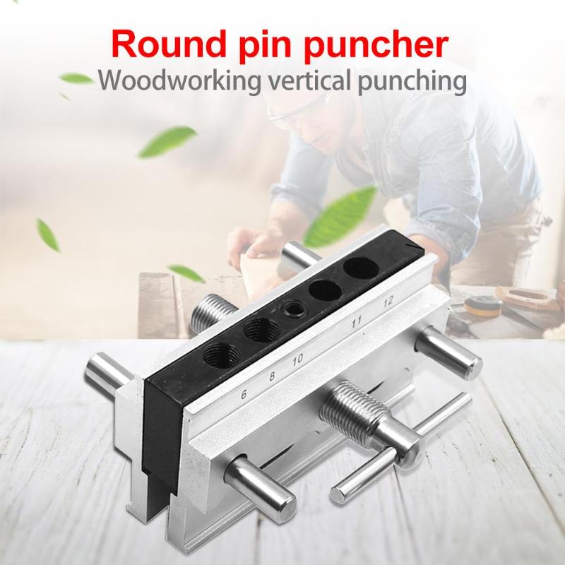 Woodworking Vertical Hole Punch Locator Puncher Doweling Jig Drill Guide Straight Hole Locator Stainless Punch Round Pin Punch