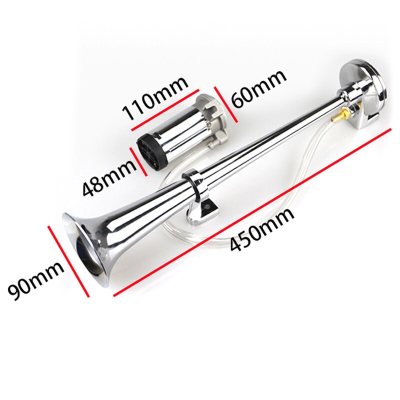 Uniwersalny 17 cal 150DB głośny samochód trąbka pneumatyczna 12V/24V 180 herc pojedyncze trąbka sprężarki Bocina robić samochodów ciężarowych samochody samochody