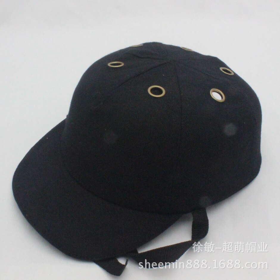 Work Safety Helmet Bump Cap Head Protection Cap ABS Inner Anti-smash Lightweight Breathable Baseball Hat Style Work Site: Black