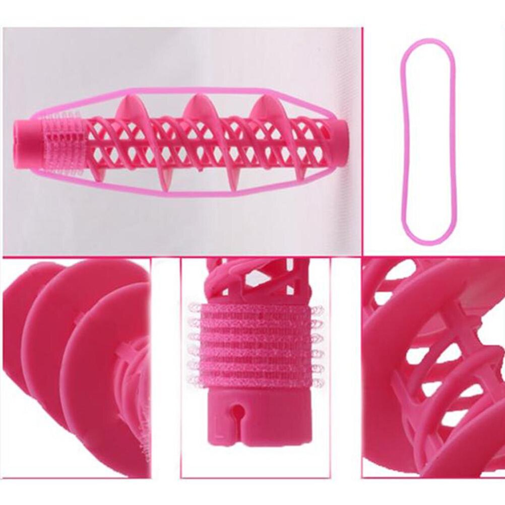 4Pcs Hair Rollers Spiral Curling DIY Tool Hairdressing No Heat No Clip Styling Curls Roller