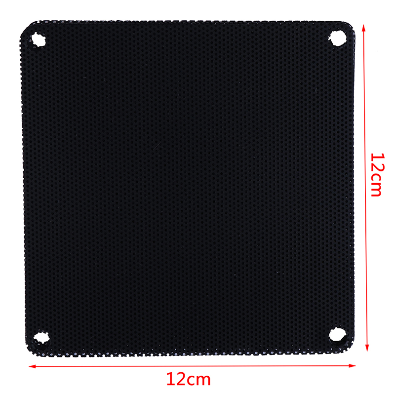10Pcs 12Cm Zwart Vierkant Fan Filter Pc Computer Mesh Stofdicht Case Cover 120 Mm Fan Dust Filter Cooler
