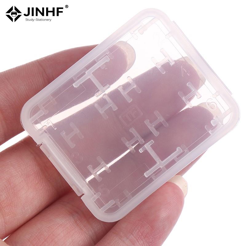 Transparente Hard Memory Card Storage Box, 8 em 1, Micro SD, SDHC, TF, MS, Protector Holder, Hard Case, Storage Box, 2Pcs